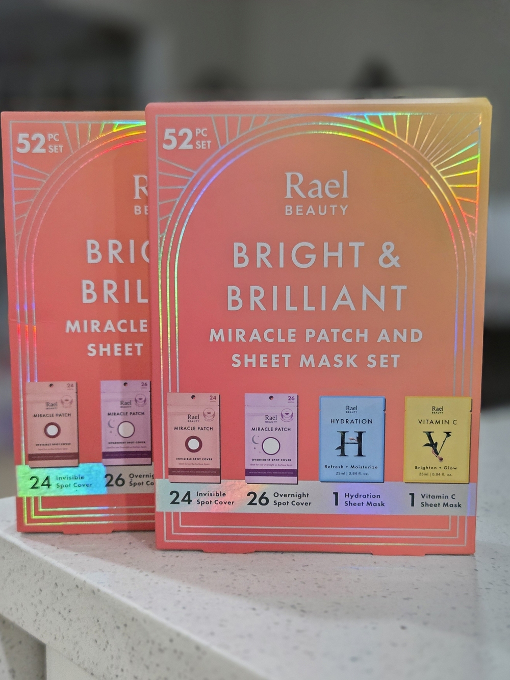 Bright & Brilliant Miracle Patch and Sheet Mask Set - Coral Pink X2